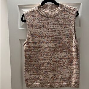 Talbots Multicolor Sleeveless Turtleneck Sweater
